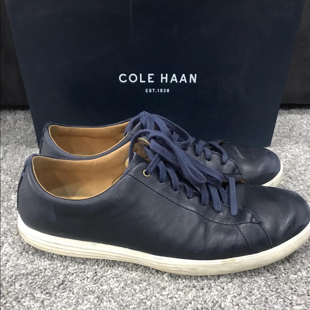Men’s Navy Leather Cole Haan Sneakers